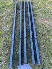 4x Kraus Zaunpfahl S Anthrazit für Doppelstabmattenzaun, 1x Eckpfosten