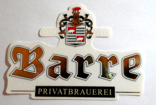 Werbe aufkleber barre bräu - werbe-aufkleber,