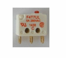 Mikroschalter F4T7 Burgess 250V AC 5A 1x Ein IP40 tastend F4T7UL Schalter