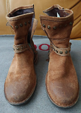 UGG Biker Boots Farbe: Cognac Wildleder Gr. 39