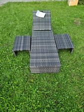 Hartman Lounge Set 3 in 1 Magic Polyrattan Liege Sofa Tische Ablage Couch Rattan