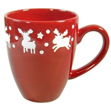 Wächtersbach Fun Factory Tasse Rot Weihnachten Elch Stern Keramik 0,2 l B-Ware