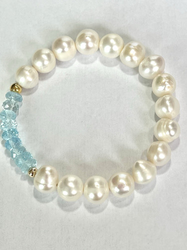 Perlenarmband mit blautopas - perlenarmband,