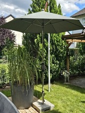 ❤️Knirps❤️Sonnenschirm mit Ständer und Hülle❤️grau/grün❤️