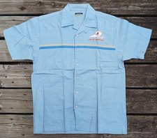 Garagehemd L mit Hot Rod Prints Vintagehemd Bowlinghemd Oldschool Rockabilly