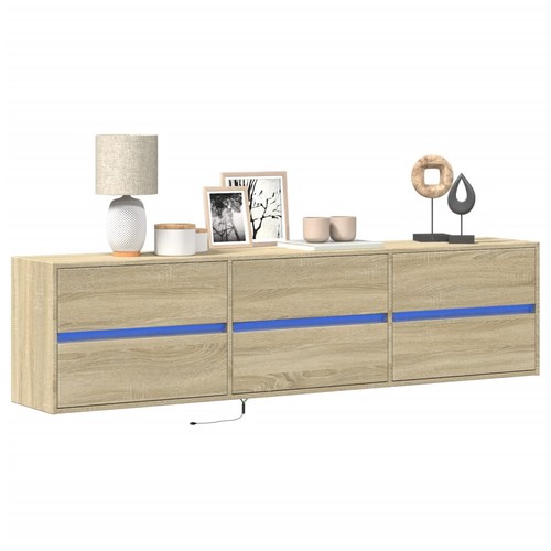 Wandschrank mit led - tv-wandschrank,