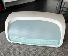 TUPPERWARE  BROTMAX/Brotbehälter Türkis Weiss ohne Schneidebrett