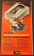71. AEG Schuhputzautomat Werbeanzeige Werbung Reklame 1973