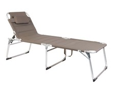 Alu Gartenliege XXL - taupe -