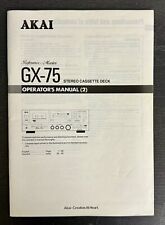 Original User Manual For AKAI GX-75 MK I