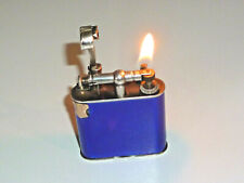 DUNHILL "UNIQUE" STERLING SILVER BLUE ENAMEL LIFTARM LIGHTER - PAT. 143752-RARE