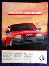 Alfa Romeo 75 1.8 iE originale Werbung aus 1990