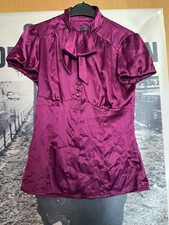 Mango Damen Bluse Satin Gr. M
