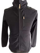 Fjällräven Damen Fleecejacke M Schwarz Outdoor Wandern Warm Top Zustand #