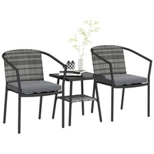Outsunny 3-tlg. Rattan