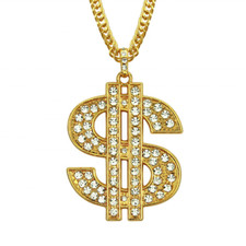 Dollarkette Dollarzeichen Prollschmuck Rapper Rapperschmuck