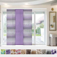 Flächenvorhang 3er Pack gestreift 60x260cm Schiebegardine Vorhang inkl. Zubehör