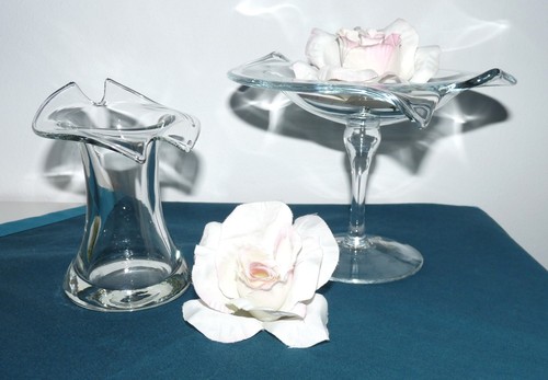 Set glasschale mit fuss von - glasschale,