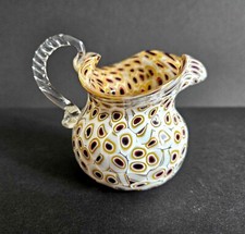 Seltener alter Henkelvase mit Millefiori einlagen vermutlich Venini um 1960