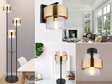 Designklassiker Lampen Große Bodenleuchte innen mit Rauchglas Schirm mehrflammig