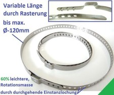 max Ø 120mm verstellbare Schelle Befestigung Achsmanschette -60% Ultra leicht