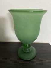 Vase Kelch Grün Glas Vintage