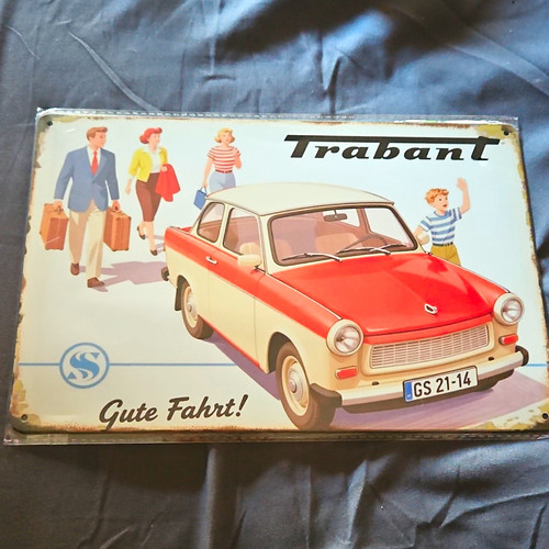 Metallschild-Trabant-Gute