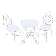 Puppenhaus Gartentisch Stuhl