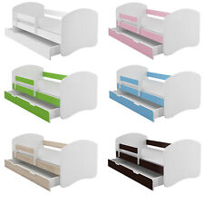 Jugendbett und Matratze mit einer Schublade Kinderbett  Weiß ACMA