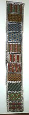 ANTIKES STICKMUSTERTUCH ca. 19,5 x 120 cm Bunte Wolle auf Stramin Wien 
