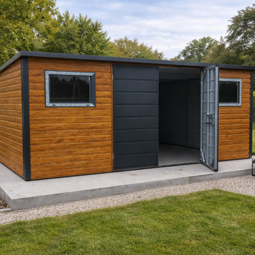 Blechgarage 5x3m stahlgarage - 5x3m,