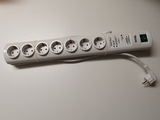 7-fach Mehrfachsteckdose, Master-Slave-Funktion, ca 3500 W, 2m Kabel, neu