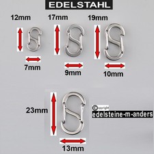 S Karabiner Doppelkarabiner Karabinerhaken Schmuck Ketten Verschluss Edelstahl