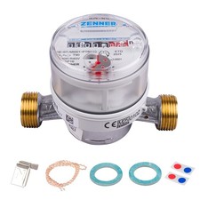 Wasserzähler von Zenner Q3 = 2,5 Kalt + Warmwasser, BL 110 mm 3/4 Zoll Anschluss