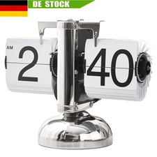 Flip Clock Klappzahlenuhr Retro Uhr Tischuhr Bahnhofsuhr Zuhause Tisch Dekor DE