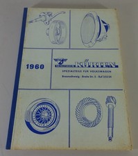 Teilekatalog von Walther Kürten für VW Käfer, T1, Karmann Ghia, etc. Stand 1960