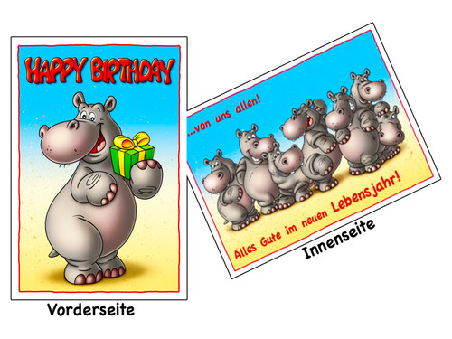 Geburtstagskarte xxl - a4,