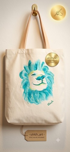 Handbemalt baumwolltasche - handbemalt,