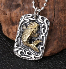 Koi Karpfen Anhänger Glücksbringer 925 Sterling Silber 17,70 gr. #003