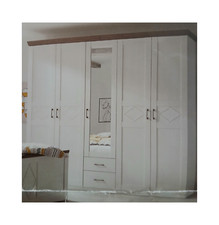 kleiderschrank Vito Country, weiss, 6türig, 2 Spiegetüren  