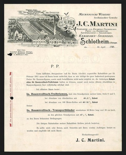 Rechnung schlotheim 1901 - rechnung, 1901,