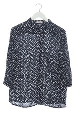 DESIGNERS Spitzenbluse Damen Bluse Gr. DE 44 dunkelblau-weiß Casual-Look