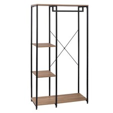 Kleiderständer Wäscheständer Kleiderschrank Schuhregal mit Ablage Holz 0047heB16