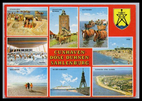 Ansichtskarte nordseeheilbad - ansichtskarte,
