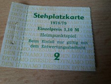 Eintrittskarte Ticket Dynamo Dresden HFC Chemie DDR Fussball Oberliga