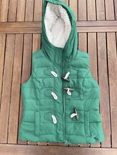 Abercrombie Fitch Kids M Weste Grün Teddy Futter Duffle Coat Style