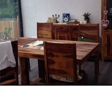 Tisch  massivholz palisander  mit 4 stühle an selbstabholer zu verkaufen