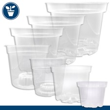 Orchideentopf transparent Blumentopf Kulturtopf Pflanztopf 7 Größen zur Auswahl