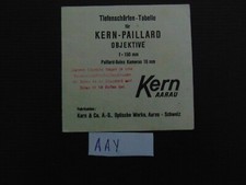  Gebrauchsanleitung Bedienungsanleitung  Kern AARAU -Paillard, Objektive,10,5x10