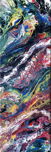 Pouring art acryl bild fluid - pouring,